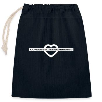 Hen Party Heart - Closable cotton gift bag (25x30cm) - navy - Front