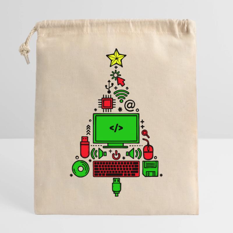 Code Code Débogage Programmeur de script Sac cadeau en coton avec cordon (25 x 30 cm)