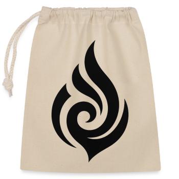 Black Flame - Closable cotton gift bag (25x30cm) - nature - Front