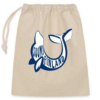 Sceau de Suomi Finlande - Sac cadeau en coton avec cordon (25 x 30 cm) - nature - Devant