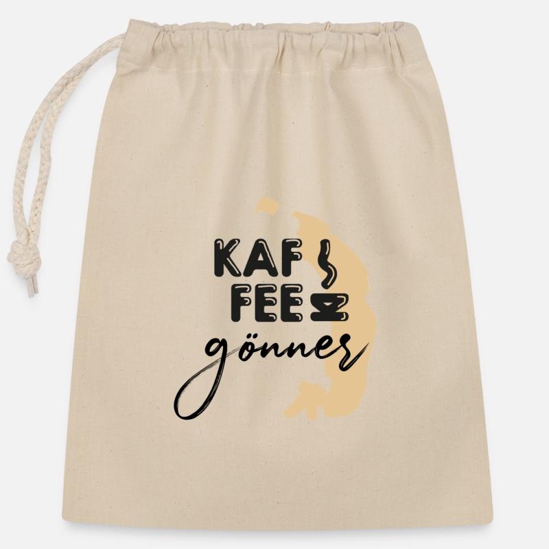 Coffee patrons - Closable cotton gift bag (25x30cm) - nature