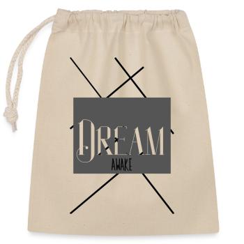 DREAM - Closable cotton gift bag (25x30cm) - nature - Front