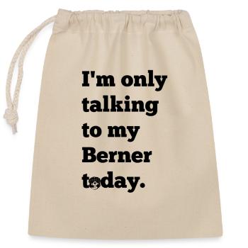 Bernese Mountain Dog - Closable cotton gift bag (25x30cm) - nature - Front