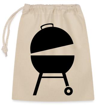 Grill - Verschließbarer Geschenkbeutel aus Baumwolle (25x30cm) - Natur - Vorne