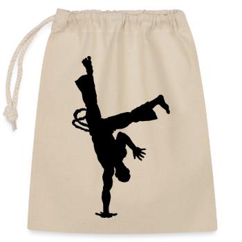Capoeira regionale Silhouette - Verschließbarer Geschenkbeutel aus Baumwolle (25x30cm) - Natur - Vorne
