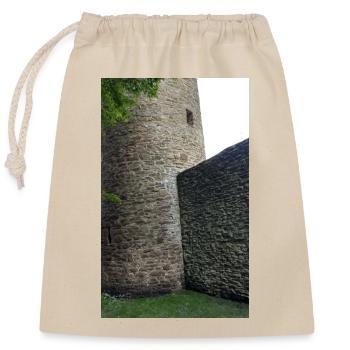 Castle ruin - Closable cotton gift bag (25x30cm) - nature - Front