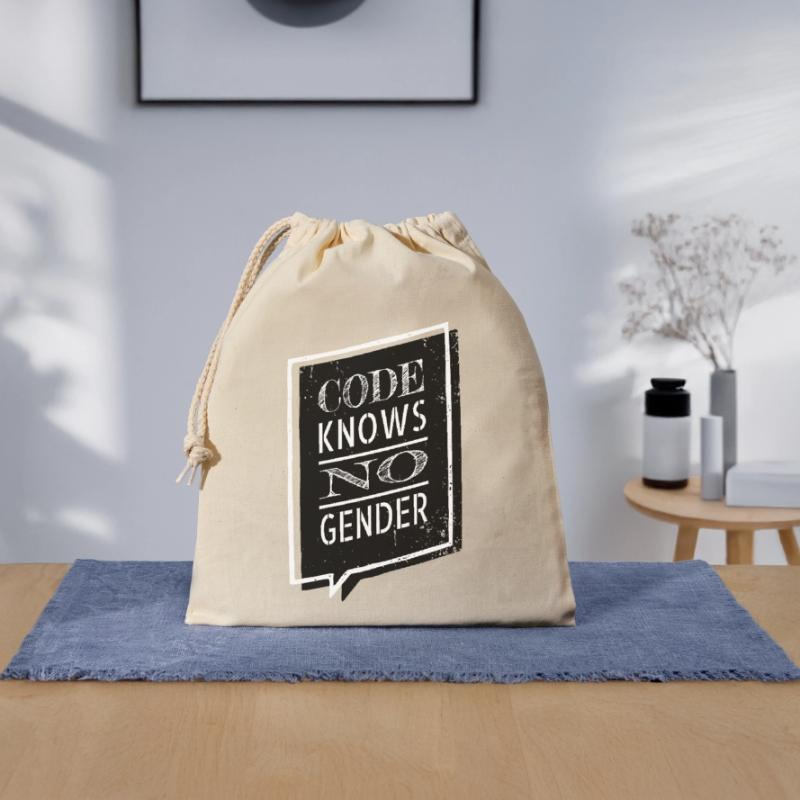 gift father c sharp programming jokes present idea Closable cotton gift bag (25x30cm)