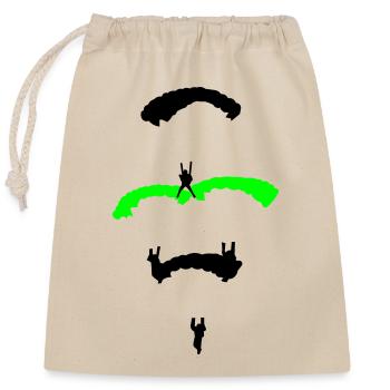 Parachute Diamond - Closable cotton gift bag (25x30cm) - nature - Front