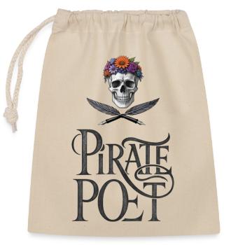 PIRATE POET - let's talk - Sac cadeau en coton avec cordon (25 x 30 cm) - nature - Devant