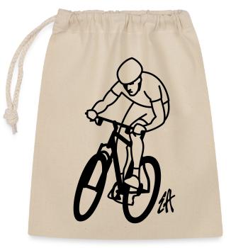MTB - Closable cotton gift bag (25x30cm) - nature - Front