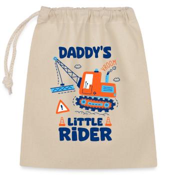 Little Daddy Pilot Baby Crane Construction Machinery - Closable cotton gift bag (25x30cm) - nature - Front