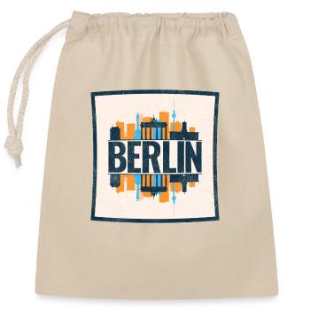 Berlin - Closable cotton gift bag (25x30cm) - nature - Front