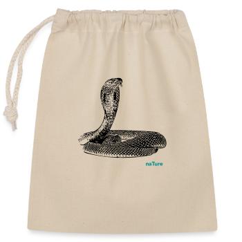 Cobra - Closable cotton gift bag (25x30cm) - nature - Front