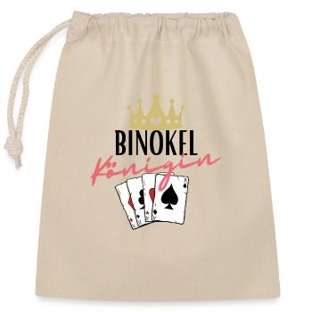 Jumelles Queen - Sac cadeau en coton avec cordon (25 x 30 cm) - nature - Devant