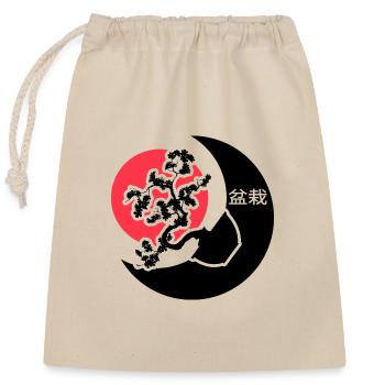 Jardin de bonsaï Bonsaï Shohin Yamadori - Sac cadeau en coton avec cordon (25 x 30 cm) - nature - Devant