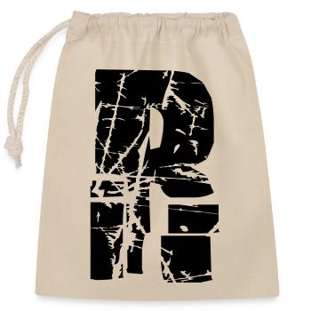 R Letter - Closable cotton gift bag (25x30cm) - nature - Front