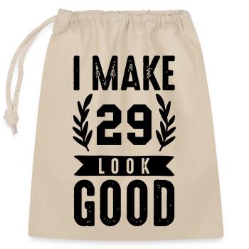 look good 29 - Closable cotton gift bag (25x30cm) - nature - Front