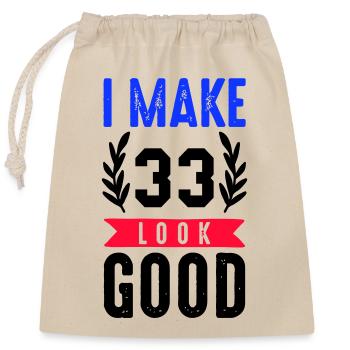 look good 33 - Verschließbarer Geschenkbeutel aus Baumwolle (25x30cm) - Natur - Vorne