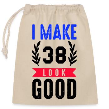 look good 38 - Verschließbarer Geschenkbeutel aus Baumwolle (25x30cm) - Natur - Vorne