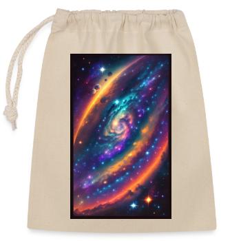 Universe 01 - Closable cotton gift bag (25x30cm) - nature - Front
