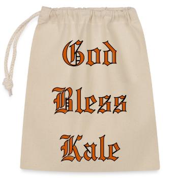 GodBlessKale - Closable cotton gift bag (25x30cm) - nature - Front