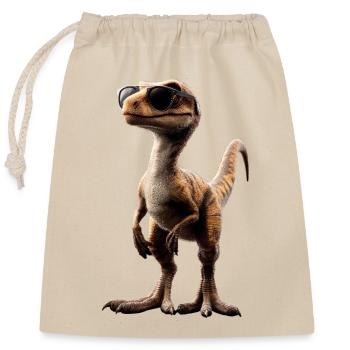 Raptor Velociraptor Dinosaur Dino Raptors - Closable cotton gift bag (25x30cm) - nature - Front
