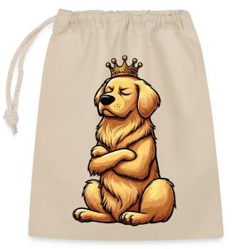 Golden Retriever Goldie Goldiebesitzer Goldies - Verschließbarer Geschenkbeutel aus Baumwolle (25x30cm) - Natur - Vorne