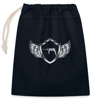 Drill Coat of Arms Tool - Closable cotton gift bag (25x30cm) - navy - Front