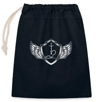 Bong Smoking Pipe Crest - Closable cotton gift bag (25x30cm) - navy - Front