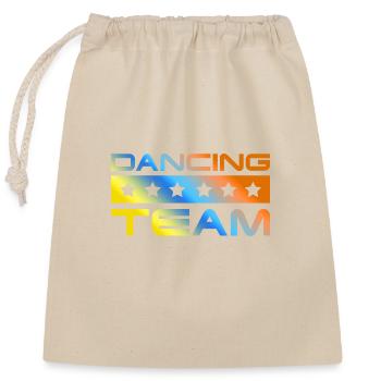 Dancing Crew Colorful - Closable cotton gift bag (25x30cm) - nature - Front