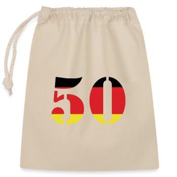 Maillot 50 numéros Allemagne - Sac cadeau en coton avec cordon (25 x 30 cm) - nature - Devant