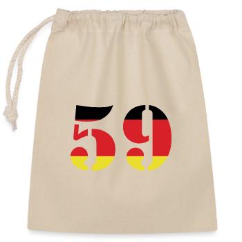 59 Number Jersey Germany - Closable cotton gift bag (25x30cm) - nature - Front