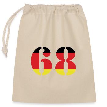 68 Zahl Trikot Deutschland - Verschließbarer Geschenkbeutel aus Baumwolle (25x30cm) - Natur - Vorne