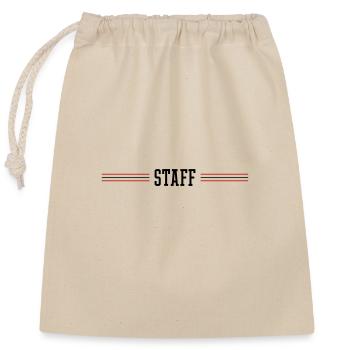 Staff Mitglied - Verschließbarer Geschenkbeutel aus Baumwolle (25x30cm) - Natur - Vorne