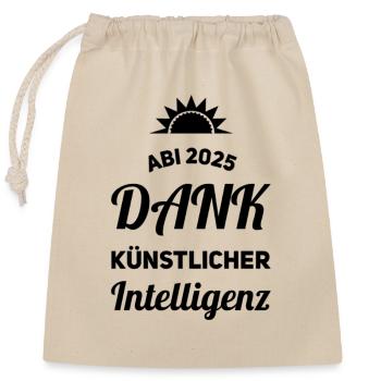 ABI Spruch 2025 - Closable cotton gift bag (25x30cm) - nature - Front
