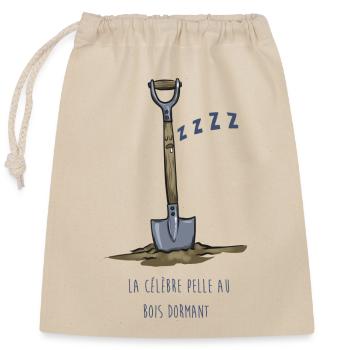 La pelle au bois dormant - Sac cadeau en coton avec cordon (25 x 30 cm) - nature - Devant