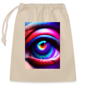 Lucid Eye - Closable cotton gift bag (25x30cm) - nature - Front