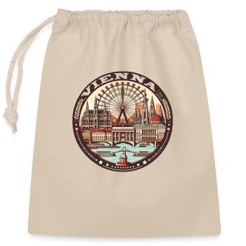 Wien - Verschließbarer Geschenkbeutel aus Baumwolle (25x30cm) - Natur - Vorne