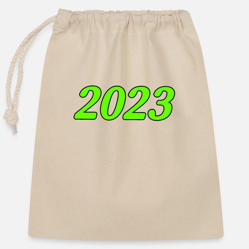 2023 - Sac cadeau en coton avec cordon (25 x 30 cm) - nature