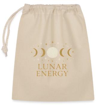 Lunar Energy Mondphasen - Verschließbarer Geschenkbeutel aus Baumwolle (25x30cm) - Natur - Vorne