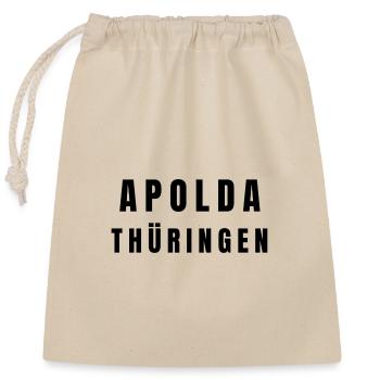 Apolda, Thuringe - Sac cadeau en coton avec cordon (25 x 30 cm) - nature - Devant