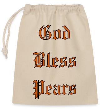 Que Dieu bénisse les poires - Sac cadeau en coton avec cordon (25 x 30 cm) - nature - Devant