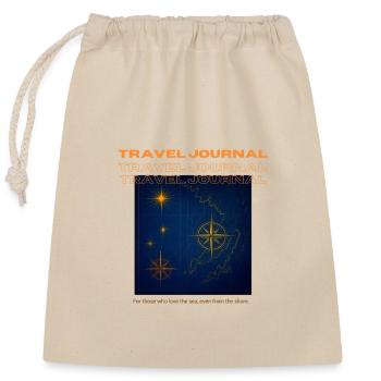 Nautical Travel Notebook - Closable cotton gift bag (25x30cm) - nature - Front
