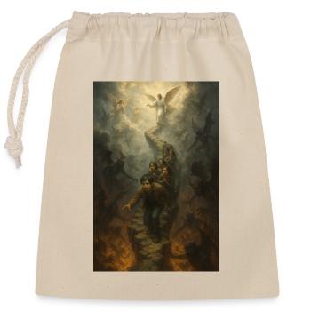 "The Path Between – Heaven, Hell and Human Fear" - Verschließbarer Geschenkbeutel aus Baumwolle (25x30cm) - Natur - Vorne