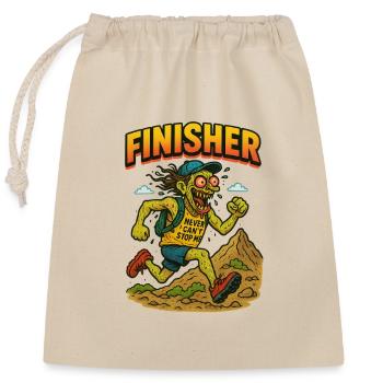 Finisher Zombie - Closable cotton gift bag (25x30cm) - nature - Front