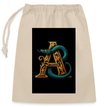 A - Ornement magique au basilic - Sac cadeau en coton avec cordon (25 x 30 cm) - nature - Devant