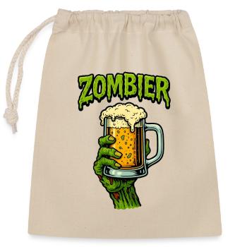 Zombier! - Verschließbarer Geschenkbeutel aus Baumwolle (25x30cm) - Natur - Vorne