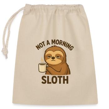 Not a Morning Sloth - Closable cotton gift bag (25x30cm) - nature - Front