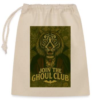 Ghoul Club Tiger Portrait - Closable cotton gift bag (25x30cm) - nature - Front