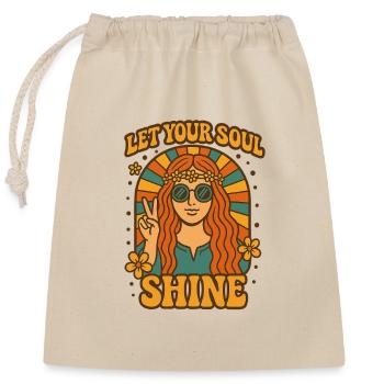 Let Your Soul Shine - Verschließbarer Geschenkbeutel aus Baumwolle (25x30cm) - Natur - Vorne